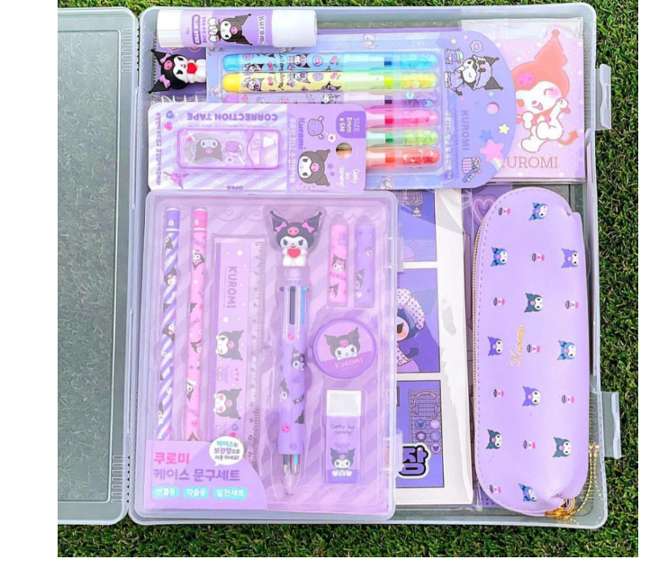 Kuromi & Sanrio Character Stationery Set School Supplies / 1