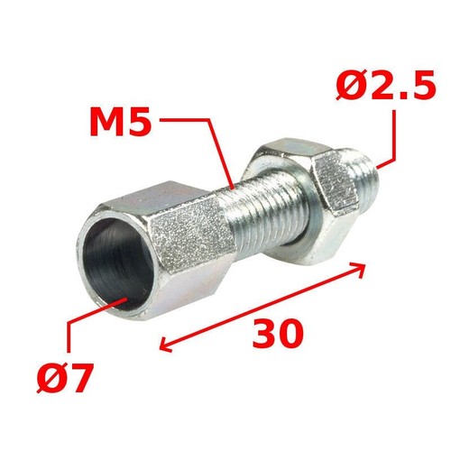 2x vite registro regolazione regolatore cavo acceleratore viti M5 freno moto - Imagen 2 de 2