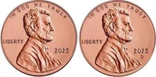 2025 P&D Lincoln Shield Cent Uncirculated US Mint 2 Coin Set