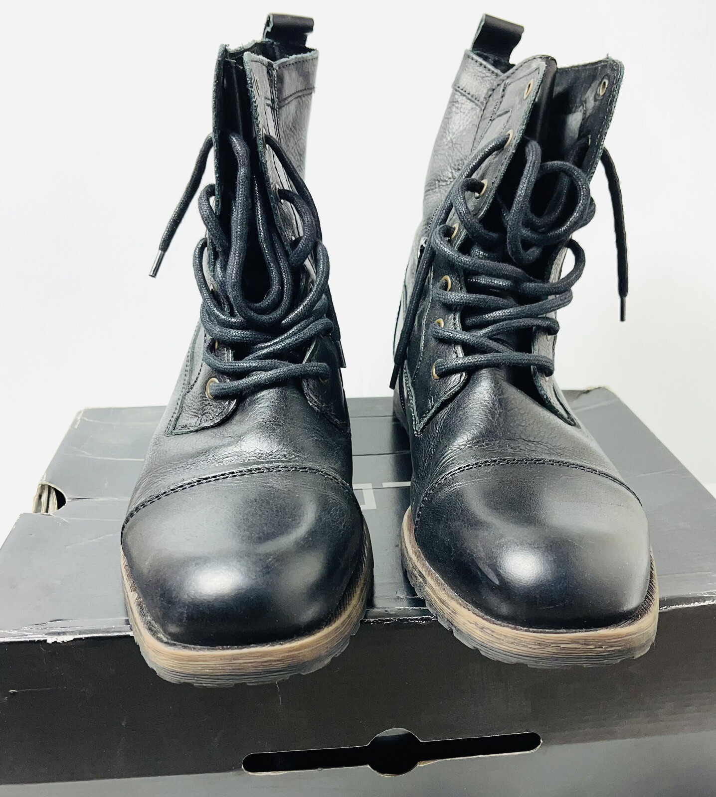 ALDO mens boots size 12 black PRE OWNED eBay