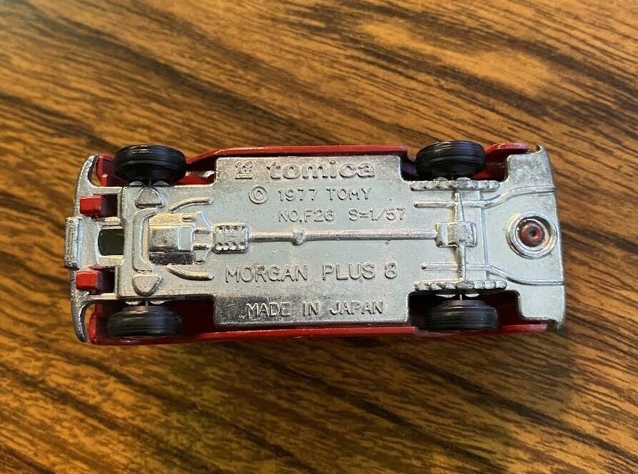 トミカミニカー　NO.F26 MORGAN PLUS 8 Tomy No F26 Morgan Plus 8 1:57 Scale Red Made In Japan