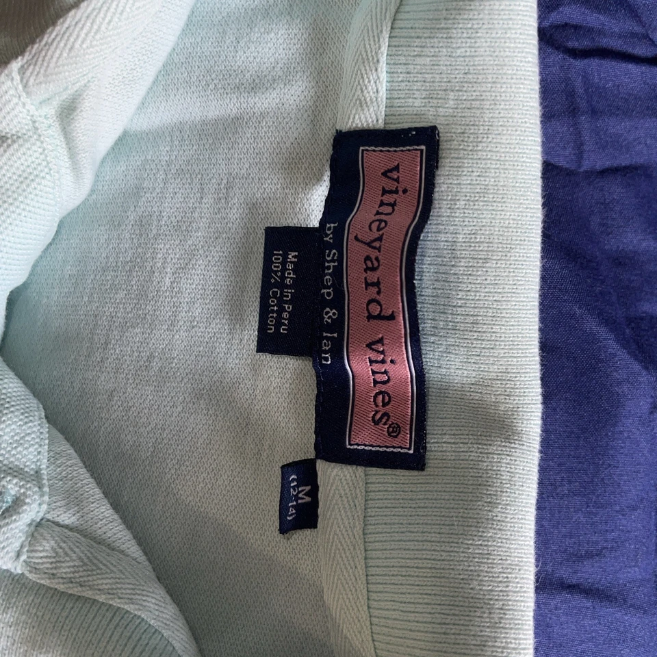 Vineyard Vines Polo Shirt Boys Medium Youth Mint Green - Image 2 of 4