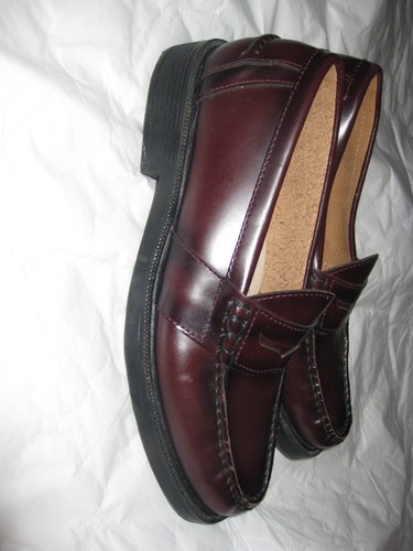 MEN NUNN BUSH PENNY LOAFERS SHINEY BROWN 8 1/2 M EXC GENUINE LEATHER UPPERS - Picture 5 of 6