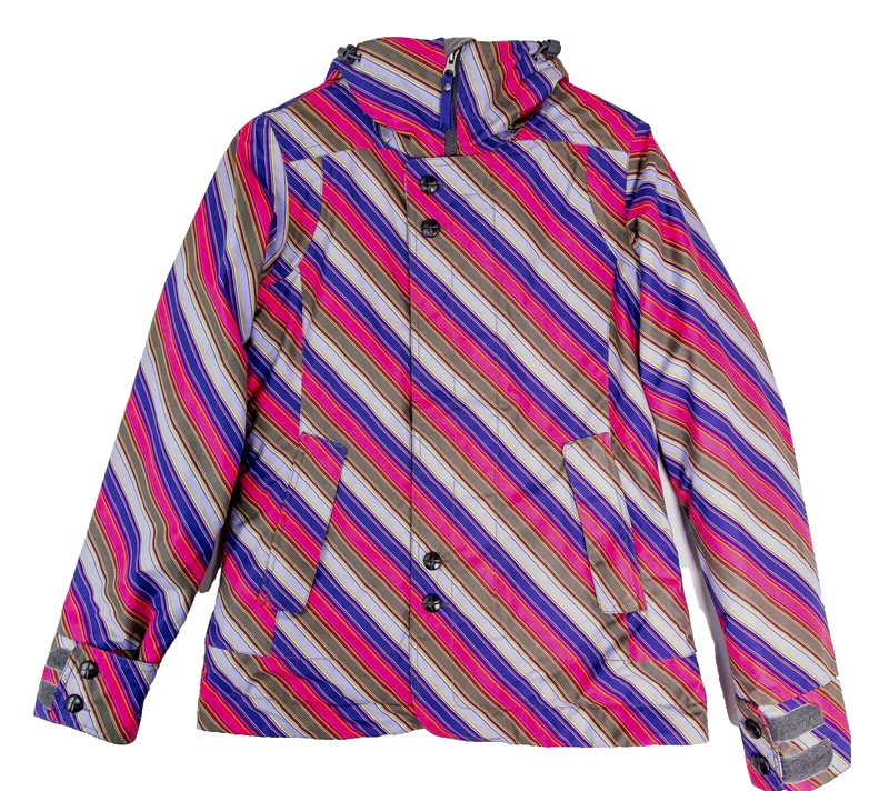 burton striped ice cream dryride hooded snowboard ski jacket