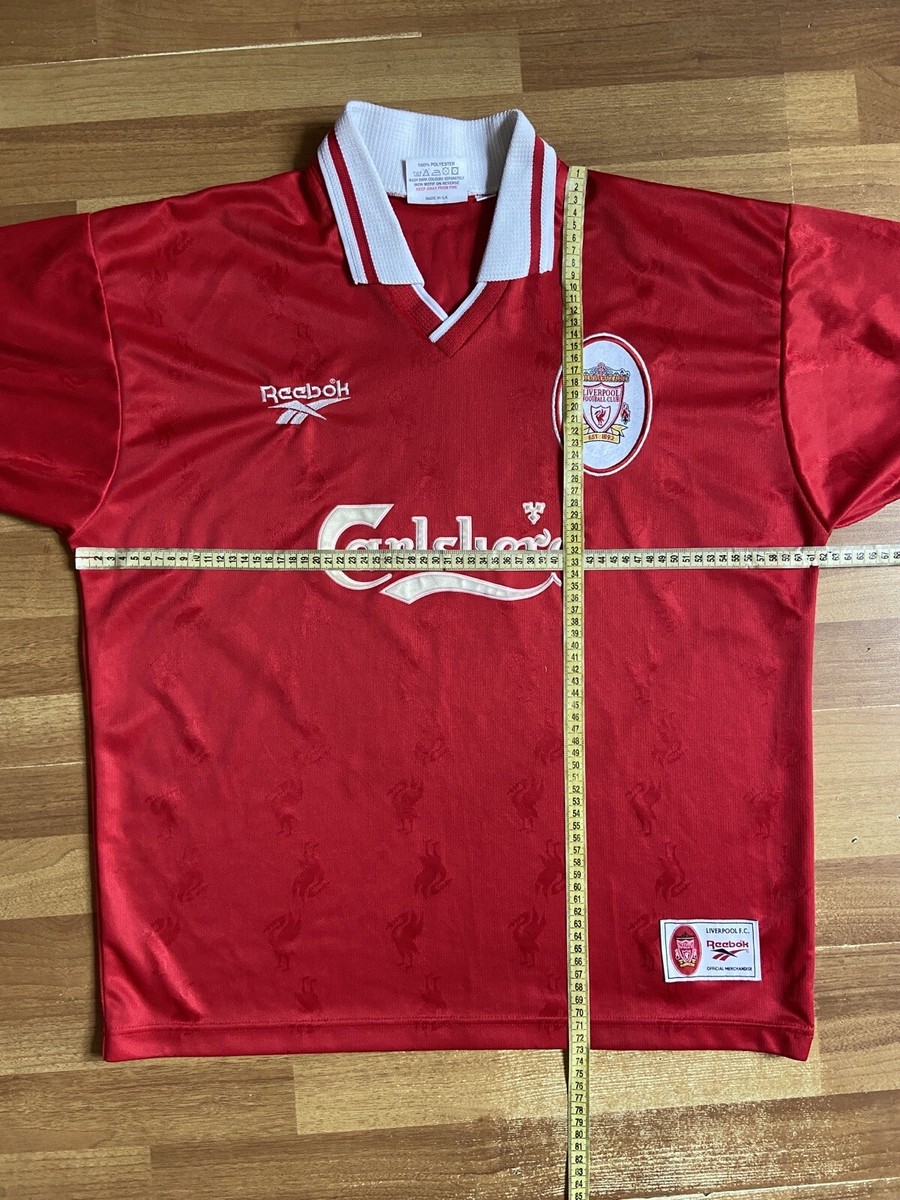 LIVERPOOL 1996 1998 HOME FOOTBALL SHIRT SOCCER JERSEY REEBOK sz 42