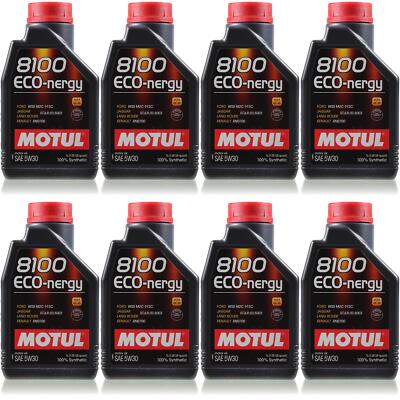 8x1 Liter Motul 8100 Eco-nergy 5W30 Motoröl für Ford Jaguar Land Rover Renault