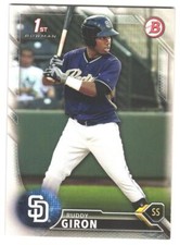 2016 Bowman Ruddy Giron #BP20 Prospects
