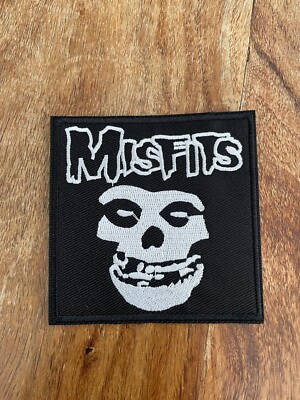 Misfits Scull Patch Iron On / Sew On Embroidered Punk Band Black Patch New  