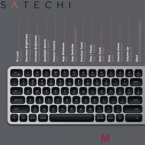Satechi Aluminum Bluetooth Keyboard with Numeric Keypad & 3-Device Sync USB-C - Bild 2 von 7