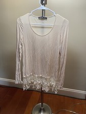 Women s Lace Trim Long Sleeve Shirt