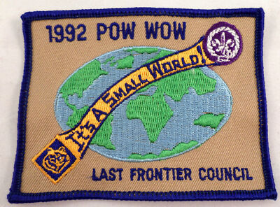 Uniform Patch Boy Scout 1992 Pow Wow It'S A Small World Last -Frontier #Bsbl