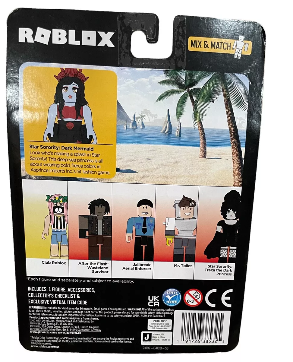 Roblox Star Sorority: Dark Mermaid Exclusive Virtual Item Evil Narwhal  Jazwares