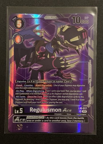 Regulusmon Ace - LM-017 SR - Purple - Exceed Apocalypse - Digimon TCG - Picture 1 of 3