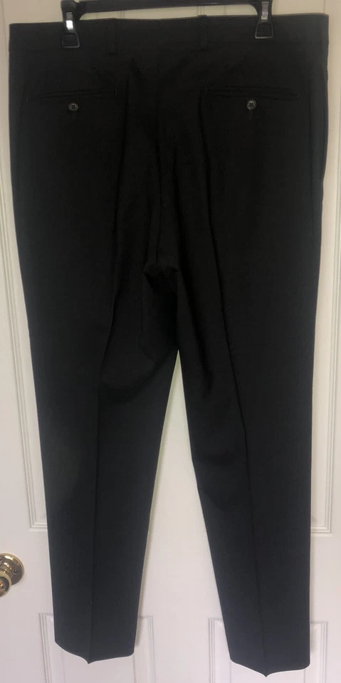 Pantalones Ralph Lauren Etiqueta Negra 100% Lana 5 Bolsillos Frente Plano 34x32 ¡Excelente Estado! Foto 3 de 4