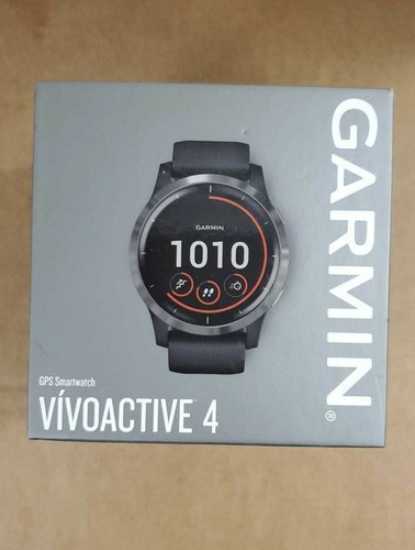 Garmin 010-02174-11 Vivoactive 4 Black With Slate Hardware GPS Fitness  Watch for sale online