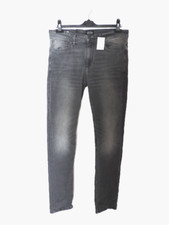 Image of Jack Jones Mens Ben Slim Denim Jeans Washed Black Size W32/L32 DH006 BB 10