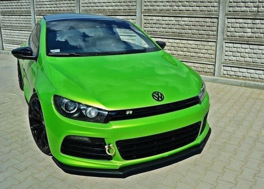 0155 LAME VW SCIROCCO RLINE LÈVRE SOUS PARE-CHOCS AVANT BRILLANT ABS SPLITTER - Photo 3/4