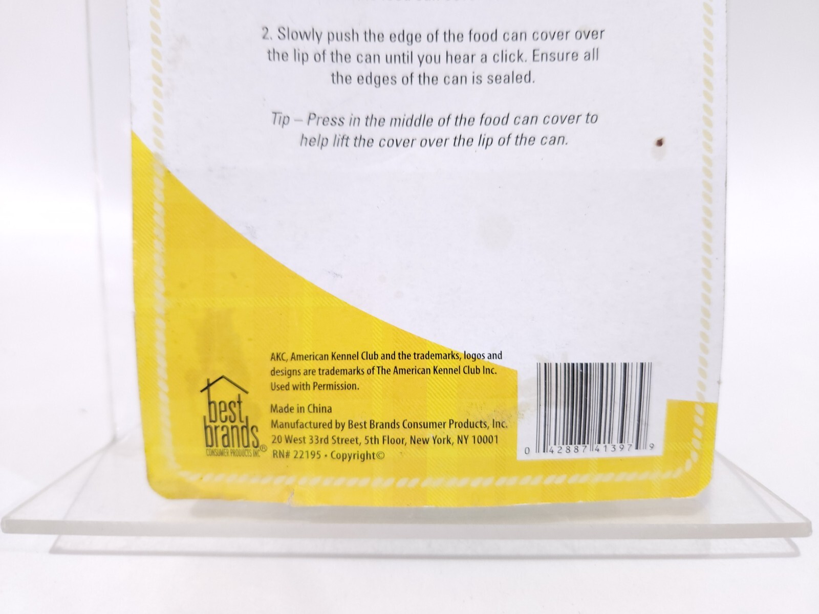 American Kennel Club AKC 3 Food Can Covers Dog Food Sealer Brand New