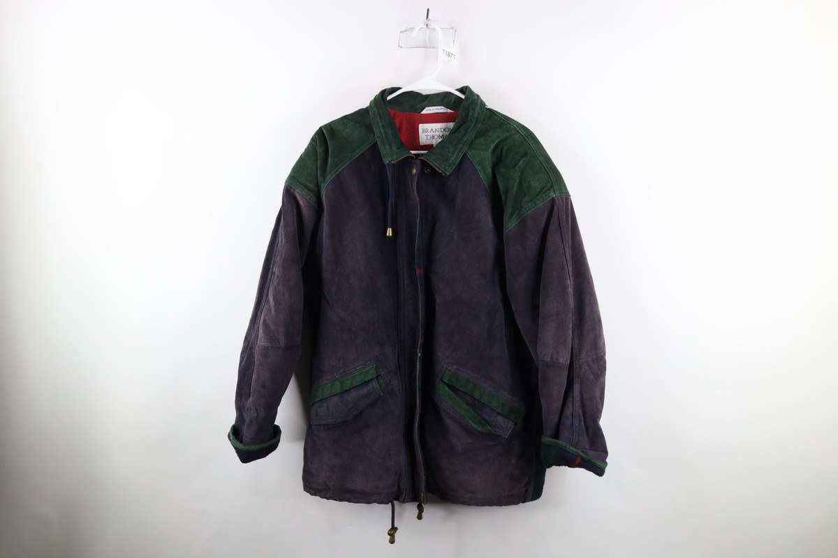 Vintage 90s Streetwear Womens Small Distressed Suede Leather Color