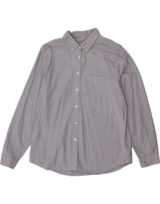 L.L.BEAN Herren Hemd Large Blau Baumwolle CS68