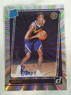 Bones Hyland 2021 NBA Panini Donruss #244 Rated Rookie  -NUGGETS- Auto /99