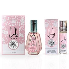 Lattafa Yara EDP Spray 50ML 1.7 OZ Yara Roll-On Perfume Oil - 10ML 0.34