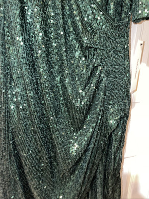 slim fit dress slacks Buy Motel Gabby Green Sequin Dress in Iridescent at Motel Rocks main image 1