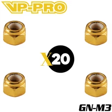 VP-PRO GN-M3 Gold M3 Locknuts (20) Team Associated Xray Losi Traxxas Arrma Mugen