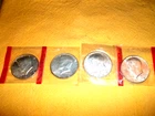 KENNEDY HALF DOLLARS, 1968, D 4 X 1   UNCIRCULATED IN ORIGINAL WRAPPERS