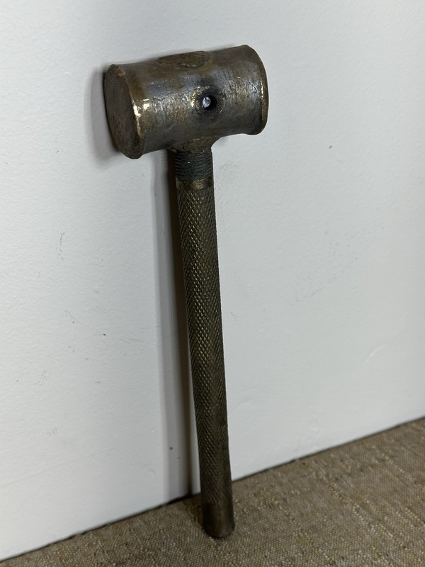 Vintage Brass Gavel Mallet 9.5"