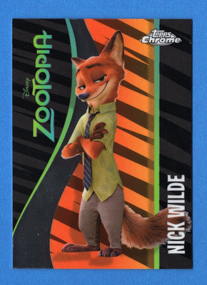 Nick Wilde 2025 Topps Chrome Disney Zootopia Insert Card-#ZI-5 Zootopia ''Fox''
