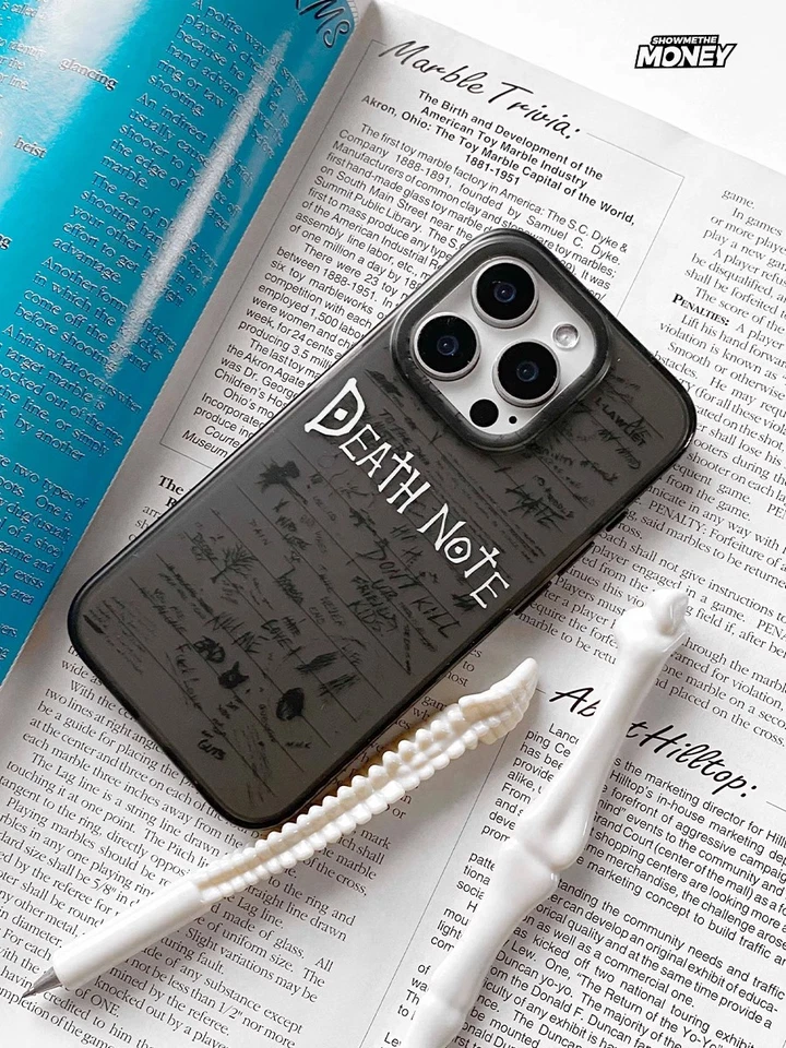 Death Note 黑色手机壳 TPU 手机保护套 适用于 iPhone 14/15/16/17 Pro Max 礼品 — 第 3/4 张图片