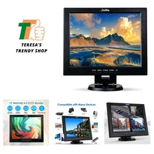 12 Inch LCD Security CCTV Monitor, 800x600 4:3 Resolution Color TFT LCD Displ...