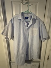 Jack Jones Striped Short Sleeve Button Up Shirt Size Large