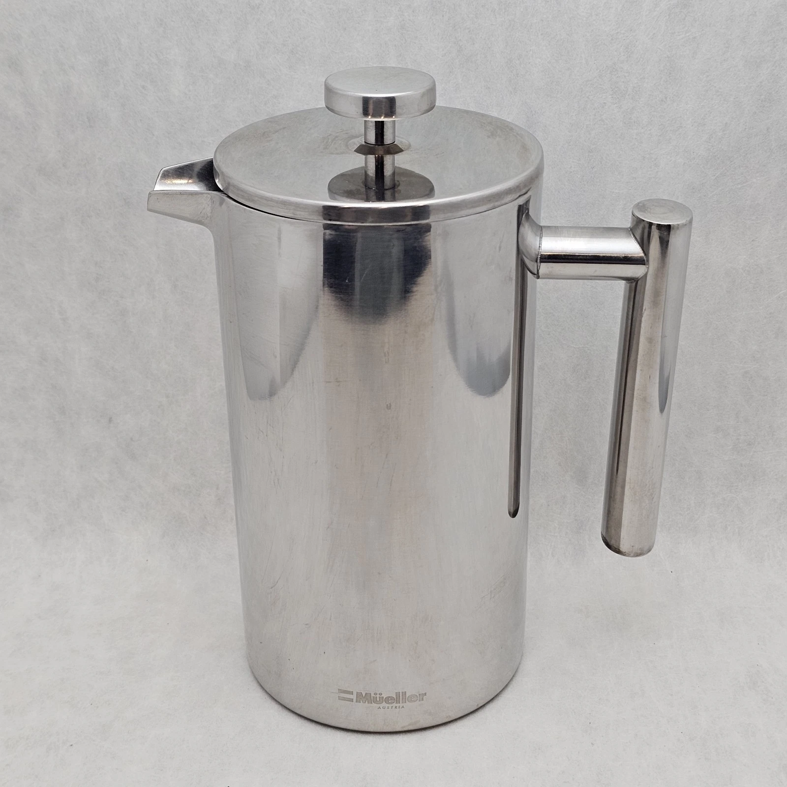 EUC Mueller 34oz Double Insulated Stainless Austria French Press For Coffee Tea