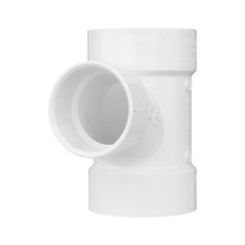 Charlotte Pipe PVC004012000 PVC Schedule 40 Sanitary Tee 4 x 4 x 3 Hub Dia. in.