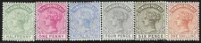 Trinidad 1883 #68-#73, Mint/H, "Queen Victoria" Complete Set (6 Issues), FOG  XF