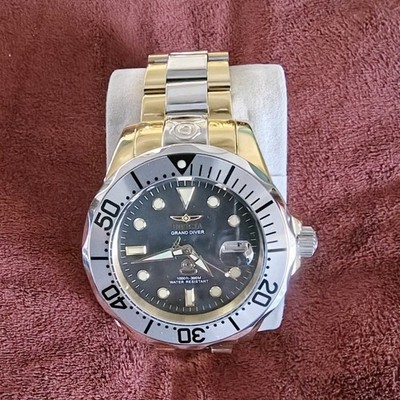 Invicta Grand Diver Men s Automatic 300m Two-Tone 47mm Black Dial Date