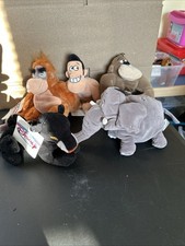 George of The Jungle Bean Bag Set of 5. Bagheera Sheep King Louie Ape George