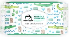 Amazon Brand Mama Bear Fragrance Free Hypoallergenic Flushable Wipes 1 PACK ONLY