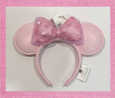 Disney Parks Disneyland Pink Bow Faux Leather
Ears Headband NWT NWT IN HAND Disney Pink Milk Ears Faux Leather Minnie Mouse  main image 2