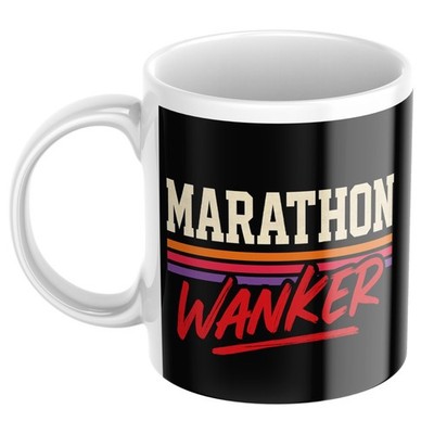 Marathon WANKERTASSE unhöflich lustig Geschenk für ihn ihren Mann Frau Retro 80er Läufer