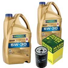 Inspektionspaket 10L RAVENOL 5W-30 für VW Golf I Cabriolet 1.8 1.6 Audi 80 100