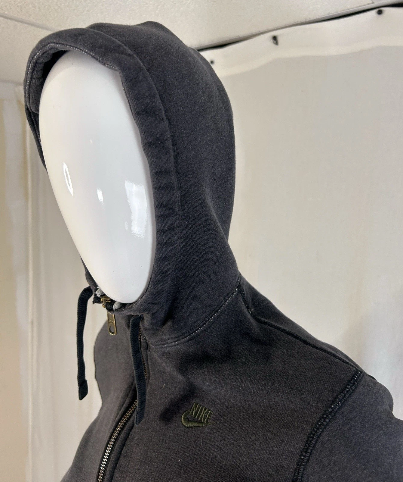 CHROME HEARTS Giacca con cappuccio e zip vintage Nike donna trashy Y2K taglia S skater thrashed grunge