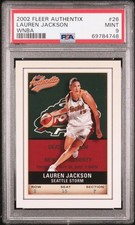 2002 Fleer Authentix WNBA #26 Lauren Jackson PSA 9 LO POP 2nd Year Seattle Storm