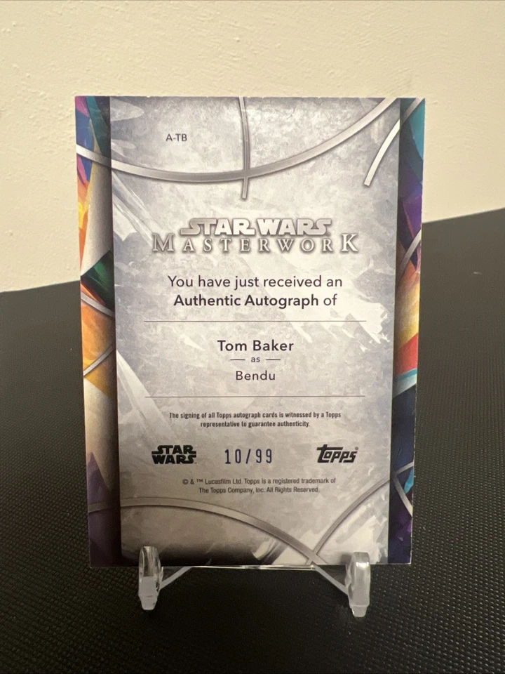 2024 Topps Star Wars Masterwork Tom Baker as Bendu #A-TB On Card Auto Blue 10/99 - Image 2 of 2