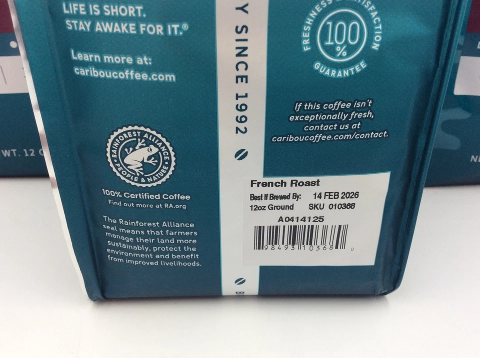 Caribou кофе французской обжарки молотый кофе темной обжарки 12 унций февраля/2026, 12/пакеты - Изображение 3 из 3