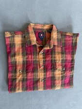 Panhandle slim western shirt Men s Size: Large Bright Plaid Pearl Snaps