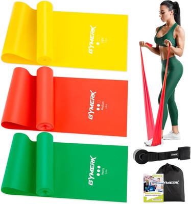 GYMERK Fitnessbänder 3Er-Set, 1.8M Gymnastikband Mit 3 Widerstandsstufen, Fitnes