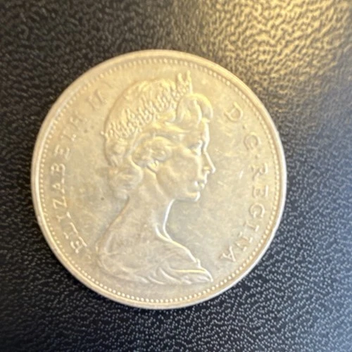 1965 Canada Silver $1 Coin Queen Elizabeth II Canoe Design KM#64